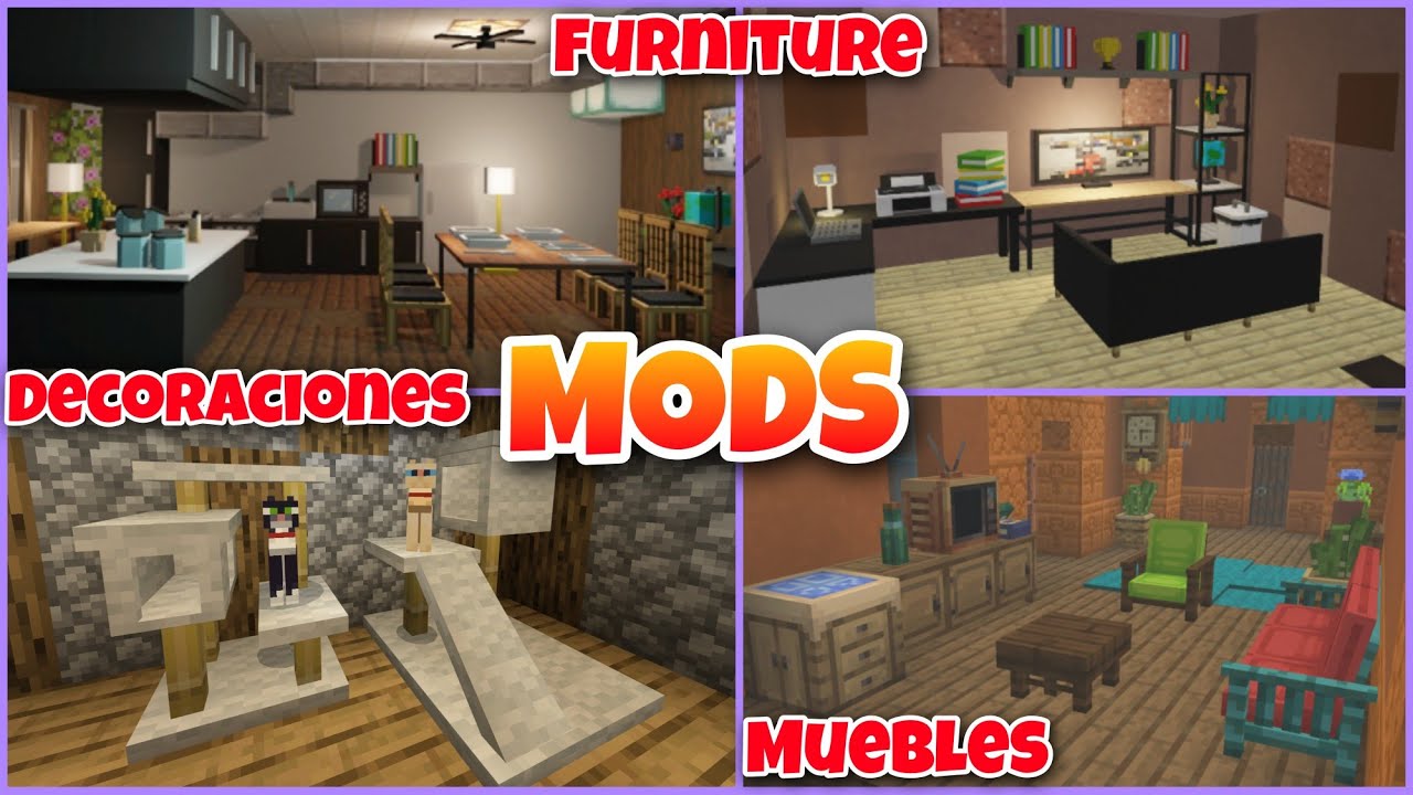 TOP de los MEJORES MODS y ADDONS de DECORACIONES para MINECRAFT BEDROCK