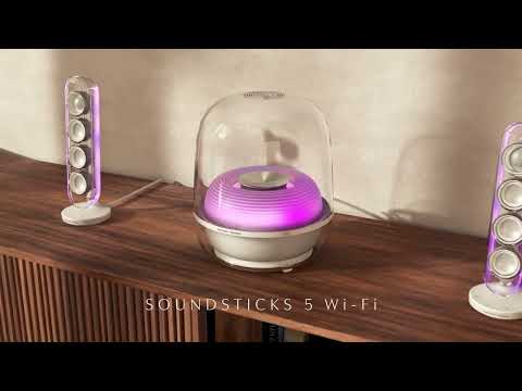Harman Kardon | SoundSticks 5 Wi-Fi | 2.1-kanalig Wi-Fi-högtalare med fängslande belysning