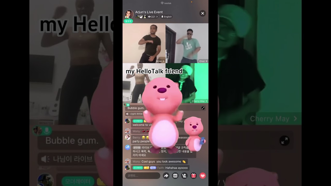 See a fun live interaction on HelloTalk, let's dance together! 