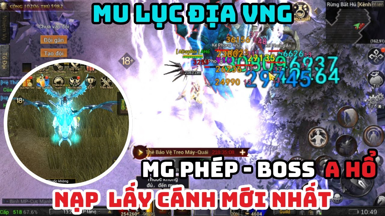 Mu Lục Địa VNG | Boss A Hổ - MG Phép Trải Nghiệm Săn Rồng Đỏ - Lấy Cánh Khione Mới Nhất Game