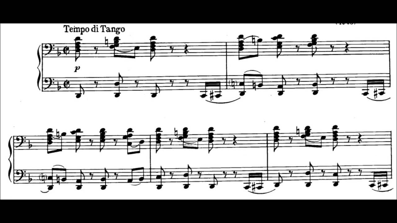 Igor Stravinsky - Tango (audio + sheet music) 