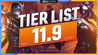 NEW TIER LIST for PATCH 11.9 - League of Legends