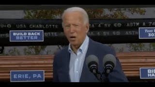 Democratic presidential nominee Joe Biden campaigns in Erie, Pennsylvania