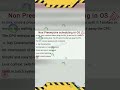 Preemptive vs non Preemptive Scheduling #bca #shorts #operatingsystem #osconcepts #process