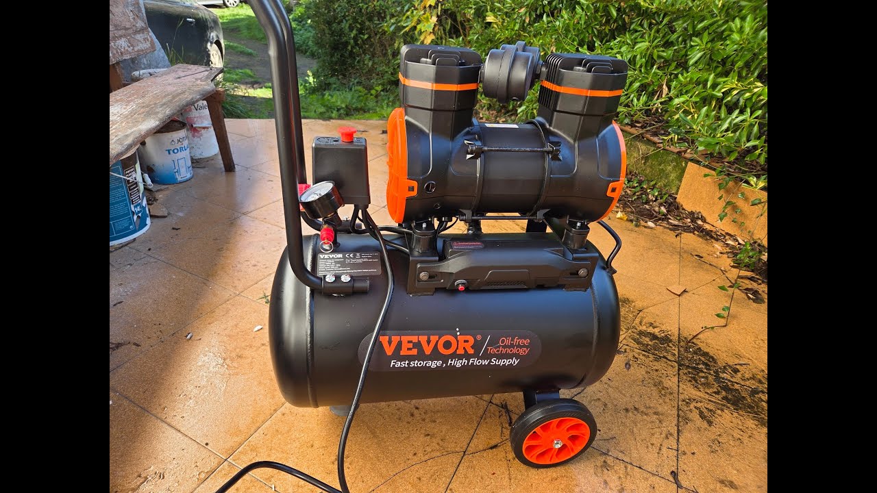 Compresor de Aire Silencioso de 35 L  -  sin Aceite- 1800 W - VEVOR