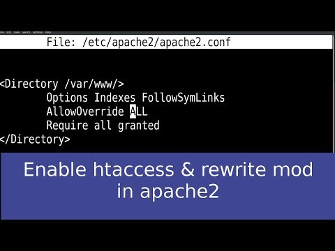 تفعيل .htaccess و rewrite | Enable htaccess & rewrite mod in apache
