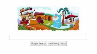 Google celebrates Flintstones 50th Anniversary! Resimi