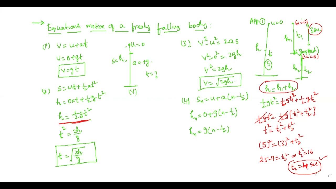 Equations Motion Of A Freely Falling And Vertically Projected Body equations-motion-of-a-freely-falling-and-vertically-projected-body