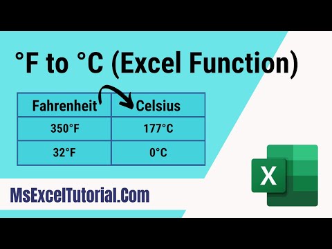 Excel Formula to Convert Fahrenheit to Celsius