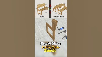 how to make a folding bench n also Dining table , 2 in one step by step#carpenter #tricks #tips
