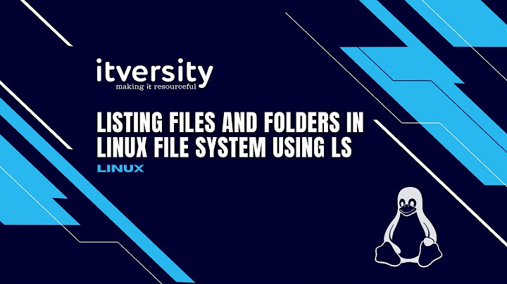 Listing files and folders in Linux File System using ls