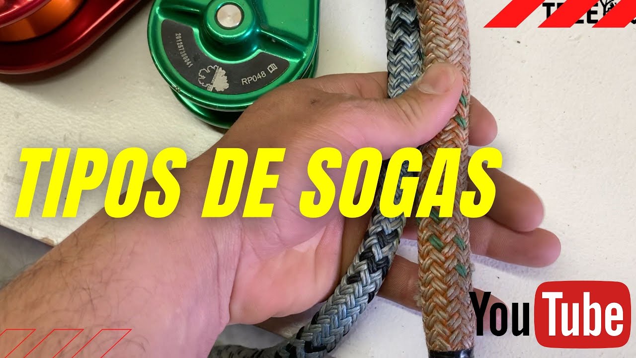 Diferentes tipos de sogas para el trabajo de arboles