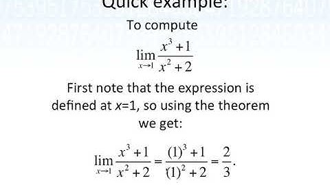Using Algebra and Properties of Limits (Applied Calculus, Sec 1.5 part 2)
