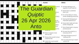 The Guardian Quiptic 1379
