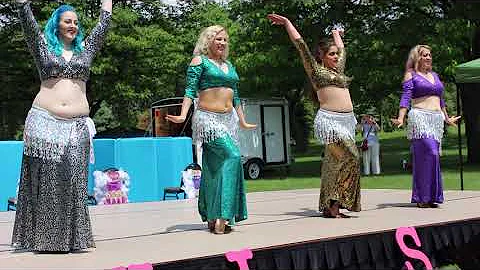 Mediterranean Jewels belly dance troupe - Omaha NE outdoor performance!