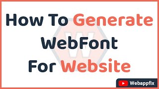 Webfont Generator | Web Fonts Tutorial | Webfont Converter Online | Webfont Generator Transfonter