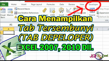 Cara Menampilkan TAB DEVELOPER Pada EXCEL 2007, 2010 dan Excel Lainnya