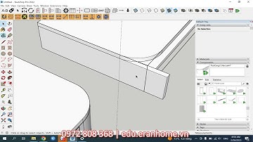 Hướng dẫn vẽ bàn trang điểm cong với Sketchup