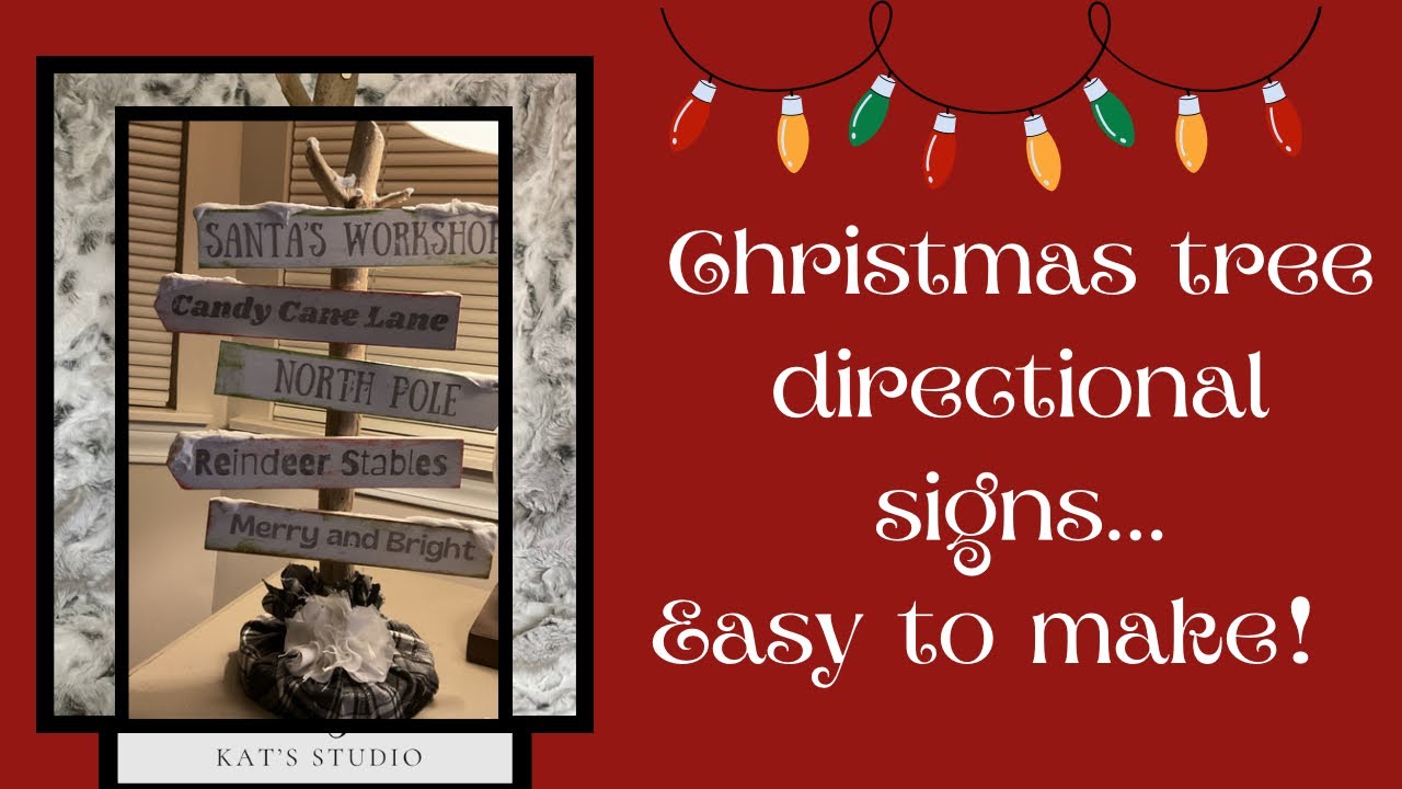 Directional Christmas sign / easy / - YouTube