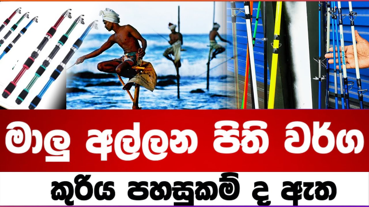 මාලු අල්ලන පිති වර්ග /Types of fishing rods#FishingIndustry, #Seafood, #FishermenLife