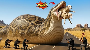 Heroic Rescue Team Saves Poor Sheep Family from Giant Python’s Sudden Attack🐑🐍
