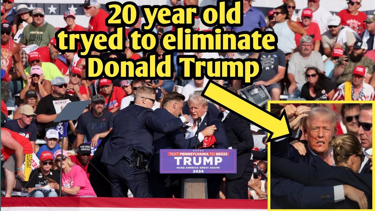 Former president trump rushed off stage after shots fired at him. - YouTube