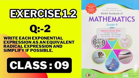 Class 9 Maths Chapter 1 Exercise 1.2 Question 2 | Federal Board New Book | National Book Foundation