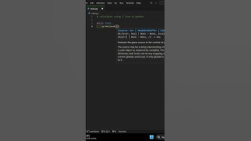 Epic One-Line Python Calculator Code - You HAVE to Try This! | build calculator in python #shorts