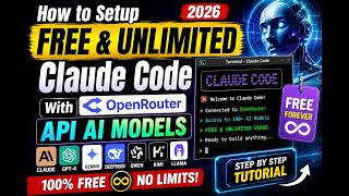 How to Setup FREE & UNLIMITED Claude Code With OpenRouter API AI Models in Terminal Tutorial in 2026
