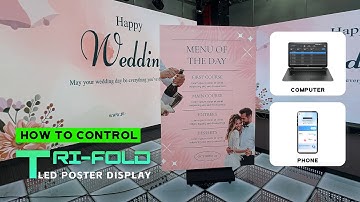 Mobile Phones and Computer Control Tri-fold LED Poster Screen