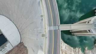 Hoover Dam aerial shooting. 1080p.