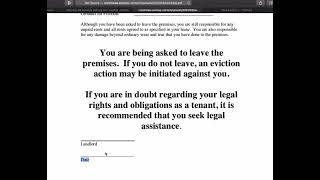 Ohio three day eviction notice