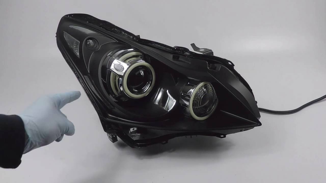 Infiniti G37 Custom Headlights Morimoto XSB Halos + Panamera