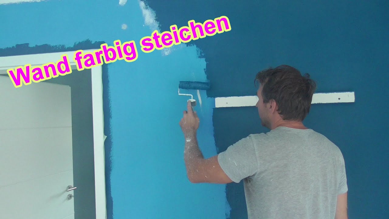 Wände streifenfrei farbig streichen Anleitung - Wand mit Farbe steichen