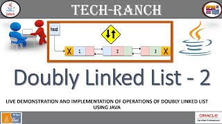 How to implement operations on Doubly Linked List in Java | Algorithm & Implementation| @TechRanch