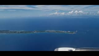 Aéroport Guadeloupe : A320 Air France - Atterrissage piste 30 avec une vue magnifique sur l'archipel