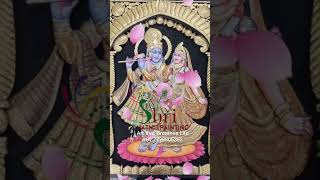 MOST BEAUTIFUL RADHAKRISHNA 3D EMBOSSED PAINTING | gold work art #trending #radha #krishnapainting
