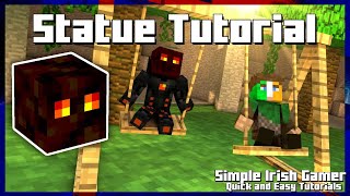 MINECRAFT Step by Step Magma Cube Statue Tutorial (Quick and Easy Tutorials)