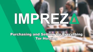 Purchasing and Setting Up Everything  - Tor Hosting