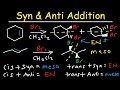 Syn and Anti Addition - Enantiomers, Meso Compounds, Constitutional Isomers &amp; Diastereomers