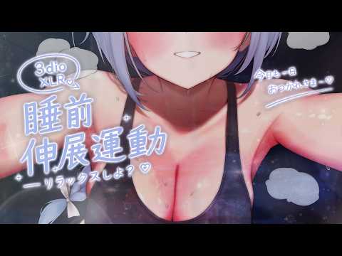 【3Dio XLR】一邊做睡前伸展一邊陪你們聊天 ✨可能還會有狗狗的小腳步聲亂入 🐾【雪之下織雪／芥川組】