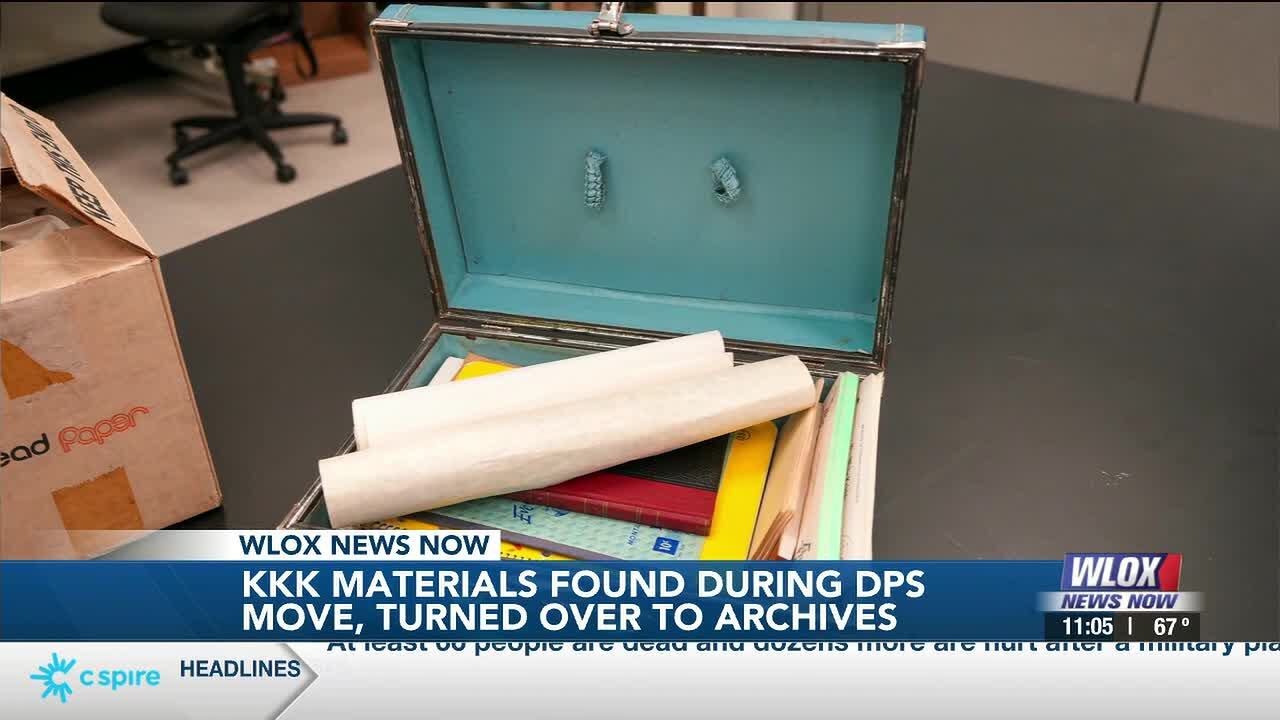 Newly found KKK material transferred to Mississippi state archives