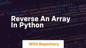 reverse an array in python