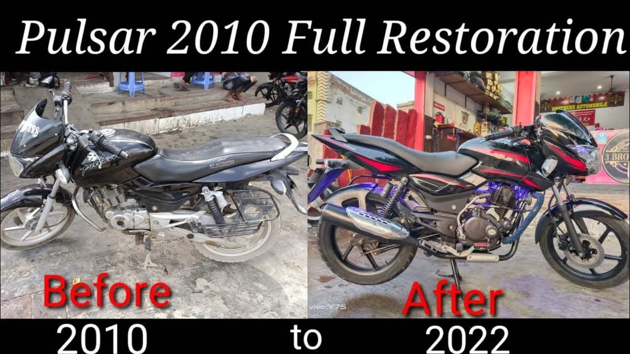Bajaj Pulsar Full Restoration, modify Pulsar Full Repaint, बजाज पल्सर