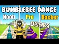 Bumblebee Dance 🐝 (Roblox Doors animation) Noob vs Pro vs Hacker - Fortnite Music Blocks