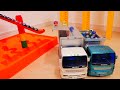マーブルランレースASMR×トリッジャンプ HABAのスロープ＆くみくみスロープ Marble run rolling ball and Cars HABA W Wave Slope and Tric