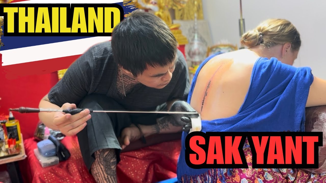 🇹🇭 Emma Got a Sak Yant Tattoo in Thailand | Sacred Thai Tattoo by a Former Monk