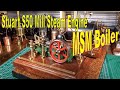 Stuart S50 Mill Steam Engine running on Live Steam from a MSM 4" Boiler