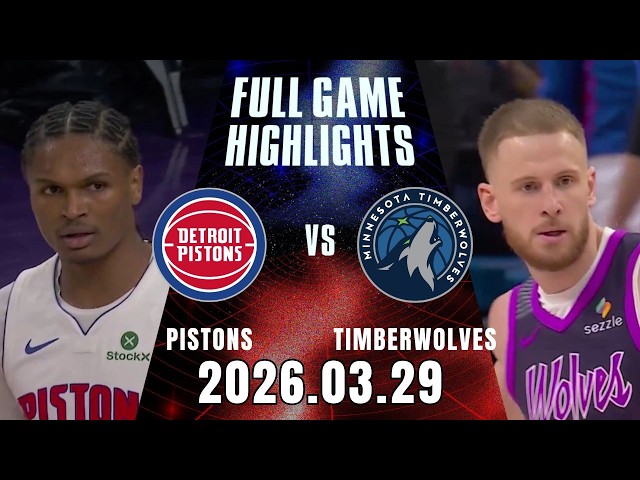 【2025-26 NBA】03/29 #底特律活塞 vs #明尼蘇達灰狼 全場賽事精華｜FULL GAME HIGHLIGHTS｜2025-26 NBA 鎖定緯來！
