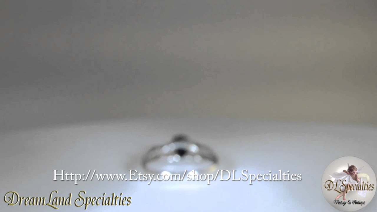 Blue Sapphire Sterling Silver Vintage Ring Size 8 DTR Native American